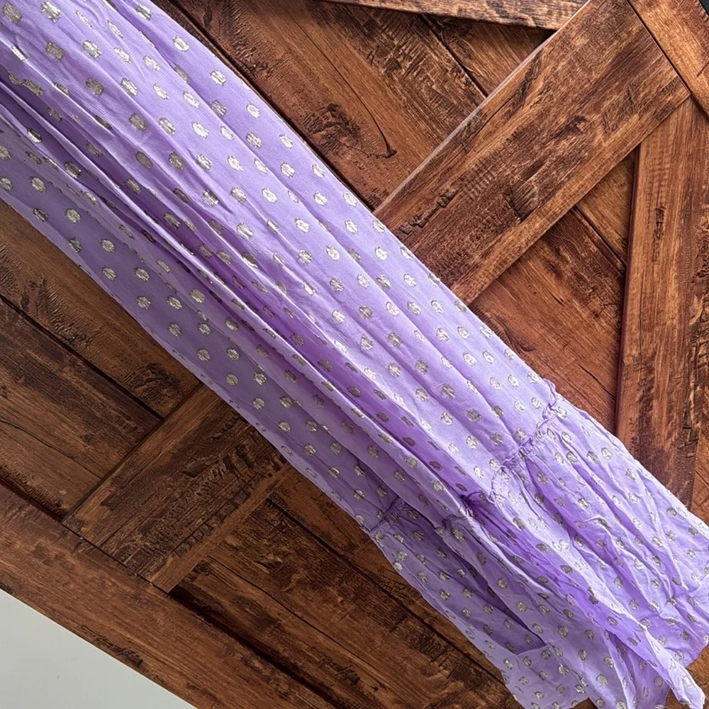 En Creme detailed smocked maxi dress - purple - Picture 3 of 4